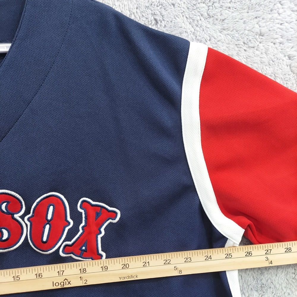 True Fan Boston Red Sox Embroidered Logo MLB Baseball Jersey Size XL - Picture 8 of 10